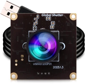 ELP Global Shutter USB Camera Module High Speed with Wide Angle Lens for Computer 1080P Mini UVC USB2.0 Webcam Board High Frame 90fps PC Camera for Laptop (100 no Distortion Lens) ELP Global Shutter USB Camera Module High Speed with Wide Angle Lens for Computer 1080P Mini UVC USB2.0 Webcam Board High Frame 90fps PC Camera for Laptop (100 no Distortion Lens)