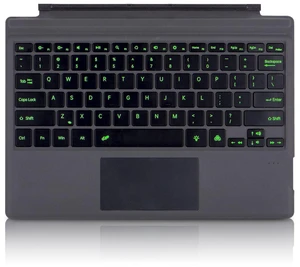 Keyboard Type Cover for Microsoft Surface Pro 7+ / Pro 7/6 / 5/4 / 3, 12.3 inch, Ultra-Slim Bluetooth Multi-Touchpad Mouse Rechargeable, 7-Color LED Backlit (Black) Keyboard Type Cover for Microsoft Surface Pro 7+ / Pro 7/6 / 5/4 / 3, 12.3 inch, Ultra-Slim Bluetooth Multi-Touchpad Mouse Rechargeable, 7-Color LED Backlit (Black)