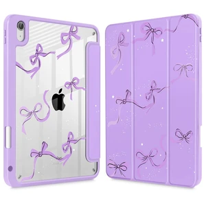 May Chen for iPad (A16) 11th Generation Case 11 Inch 2025, iPad 10th Gen Case 2022 10.9 inch, Built-in Pencil Holder with Shockproof Cover Clear Transparent Back Shell Auto Wake/Sleep, Bows Purple May Chen for iPad (A16) 11th Generation Case 11 Inch 2025, iPad 10th Gen Case 2022 10.9 inch, Built-in Pencil Holder with Shockproof Cover Clear Transparent Back Shell Auto Wake/Sleep, Bows Purple