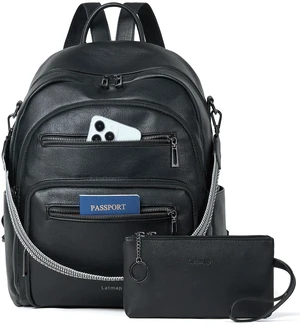 LATMAP Backpack Purse for Women Laptop Backpack, Leather Travel Back Pack Shoulder Bag Teacher College Daypack Work Handbag fits 14" Laptop, Black LATMAP Backpack Purse for Women Laptop Backpack, Leather Travel Back Pack Shoulder Bag Teacher College Daypack Work Handbag fits 14" Laptop, Black