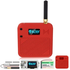 Meshnology ESP32 LoRa V3 Development Board with 915MHz Antenna + 3000mAh Battery + Meshtastic Case, ESP32-S3 SX1262 Integrated WiFi Bluetooth OLED Display for Arduino LoRaWAN IOT (N32, Red) Meshnology ESP32 LoRa V3 Development Board with 915MHz Antenna + 3000mAh Battery + Meshtastic Case, ESP32-S3 SX1262 Integrated WiFi Bluetooth OLED Display for Arduino LoRaWAN IOT (N32, Red)