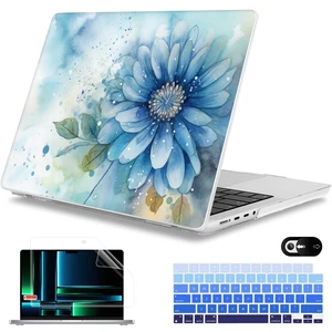 Mektron Case for 2026 M5 MacBook Pro 16 inch A3429 A3428 M4 A3403 A3186 M3 A2991 M2 A2780 M1 A2485 (2021-2025) Pro/Max with Liquid Retina XDR, Hard Shell Plastic Laptop Cover, Watercolor Blue Flower Mektron Case for 2026 M5 MacBook Pro 16 inch A3429 A3428 M4 A3403 A3186 M3 A2991 M2 A2780 M1 A2485 (2021-2025) Pro/Max with Liquid Retina XDR, Hard Shell Plastic Laptop Cover, Watercolor Blue Flower