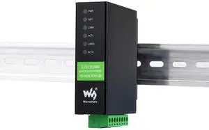 waveshare 2-Ch RS485 to POE Ethernet Converter Industrial Isolated Serial Server, 2-Ch RS485 Independent Operation, Dual POE ETH Ports, Modbus Gateway MQTT Gateway JSON Support, Rail-Mount Metal Case waveshare 2-Ch RS485 to POE Ethernet Converter Industrial Isolated Serial Server, 2-Ch RS485 Independent Operation, Dual POE ETH Ports, Modbus Gateway MQTT Gateway JSON Support, Rail-Mount Metal Case