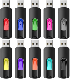 RAOYI 10 Pack 64GB USB Flash Drives Slide Retractable Memory Stick Bulk USB 2.0 Thumb Drive Jump Drive Zip Drive USB Sticks Data Storage Backup for PC Mac (64G, 10 Mixed Color) RAOYI 10 Pack 64GB USB Flash Drives Slide Retractable Memory Stick Bulk USB 2.0 Thumb Drive Jump Drive Zip Drive USB Sticks Data Storage Backup for PC Mac (64G, 10 Mixed Color)