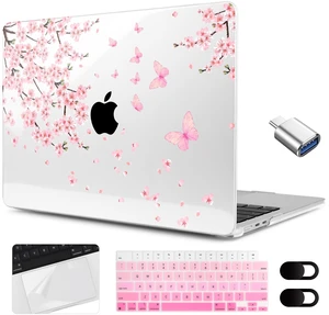 MEEgoodo Case for M5/M4/M3/M2 MacBook Air 15 inch Case 2026 2025 2024 2023, Laptop Shell Fit Model (A3448/A3241/A3114/A2941) for MacBook Air 15.3-inch, Cherry Blossoms MEEgoodo Case for M5/M4/M3/M2 MacBook Air 15 inch Case 2026 2025 2024 2023, Laptop Shell Fit Model (A3448/A3241/A3114/A2941) for MacBook Air 15.3-inch, Cherry Blossoms