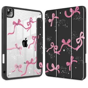 Tuiklol for iPad Pro 11 Inch 4th / 3rd / 2nd / 1st Gen (2022 2021 2020 2018) Case -Built-in Pencil Holder Shockproof Cover Clear Transparent Back Shell with Auto Wake/Sleep, Bow-Black Tuiklol for iPad Pro 11 Inch 4th / 3rd / 2nd / 1st Gen (2022 2021 2020 2018) Case -Built-in Pencil Holder Shockproof Cover Clear Transparent Back Shell with Auto Wake/Sleep, Bow-Black