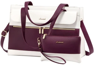 LOVEVOOK Laptop Bag Women 15.6 Inch Laptop Tote Professional Leather Computer Briefcase Waterproof Shoulder Bag Large Capacity Business Teacher Office Crossbody Purse LOVEVOOK Laptop Bag Women 15.6 Inch Laptop Tote Professional Leather Computer Briefcase Waterproof Shoulder Bag Large Capacity Business Teacher Office Crossbody Purse