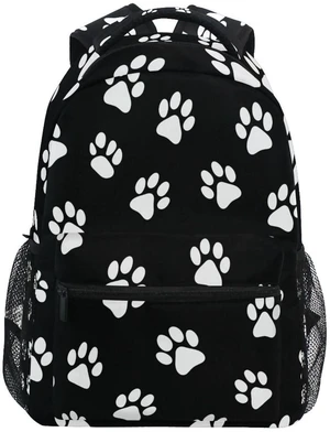 AUUXVA Backpack Animal Puppy Dog Paw Print Adults School Bag Casual College Bag Travel Zipper Bookbag Hiking Shoulder Daypack for Women Men AUUXVA Backpack Animal Puppy Dog Paw Print Adults School Bag Casual College Bag Travel Zipper Bookbag Hiking Shoulder Daypack for Women Men