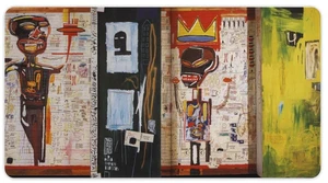 Jean Michel Basquiat Grillo Art Large Mouse Pad for Desk 40X75cm Jean Michel Basquiat Grillo Art Large Mouse Pad for Desk 40X75cm