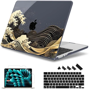 May Chen for MacBook Air 15 inch Case M5 M4 M3 M2 2026 2024-2023, Model A3448 A3241 A3114 A2941, Closes Seamlessly Hard Shell Laptop Cover with Keyboard Cover, Black Sea Wave May Chen for MacBook Air 15 inch Case M5 M4 M3 M2 2026 2024-2023, Model A3448 A3241 A3114 A2941, Closes Seamlessly Hard Shell Laptop Cover with Keyboard Cover, Black Sea Wave