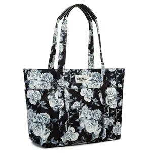 Kinmac Women's Laptop Tote Bag Top Handle Handbag Work Bag for Laptop Computer Up to 15 inch (Grey Rose) Kinmac Women's Laptop Tote Bag Top Handle Handbag Work Bag for Laptop Computer Up to 15 inch (Grey Rose)