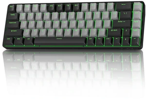 TMKB T68 60% Wireless Mechanical Gaming Keyboard, Tri-Mode BT5.0/2.4GHz/USB-C with Blue Switch, RGB Backlight, Anti-Ghosting, Compact 68 Keys, Wired/Wireless, Black/Gray TMKB T68 60% Wireless Mechanical Gaming Keyboard, Tri-Mode BT5.0/2.4GHz/USB-C with Blue Switch, RGB Backlight, Anti-Ghosting, Compact 68 Keys, Wired/Wireless, Black/Gray