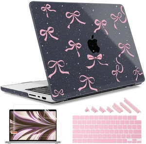 May Chen for 2026 MacBook Pro 14-inch M5 M4 M3 M2 M1 Pro/Max Chip, Release 2026 2025-2021, Model A3427 A3426 A3434 A3112 .., Plastic Hard Shell with Keyboard Cover, Bow Black Glitter May Chen for 2026 MacBook Pro 14-inch M5 M4 M3 M2 M1 Pro/Max Chip, Release 2026 2025-2021, Model A3427 A3426 A3434 A3112 .., Plastic Hard Shell with Keyboard Cover, Bow Black Glitter