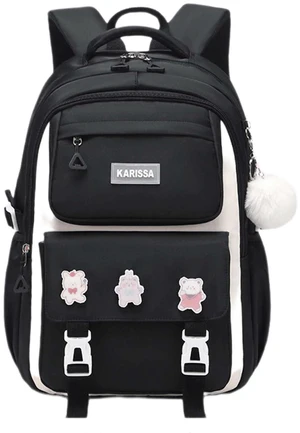 MININAI Cute Backpack for Kids Teen Girls Boys Large Kawaii Aesthetic Elementary Middle School Student Bookbag Preppy Laptop Backpack for Ages 6-8 8-10 10-12 with Pin Accessories Plush Pendant, Black MININAI Cute Backpack for Kids Teen Girls Boys Large Kawaii Aesthetic Elementary Middle School Student Bookbag Preppy Laptop Backpack for Ages 6-8 8-10 10-12 with Pin Accessories Plush Pendant, Black
