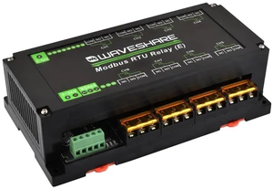 Waveshare Industrial Modbus RTU 8-ch Relay Module (E) with RS485, High Current, Multi Isolation Protection, Optocoupler Isolation, Flyback Diode Protection, Rail-Mounted Case. Waveshare Industrial Modbus RTU 8-ch Relay Module (E) with RS485, High Current, Multi Isolation Protection, Optocoupler Isolation, Flyback Diode Protection, Rail-Mounted Case.
