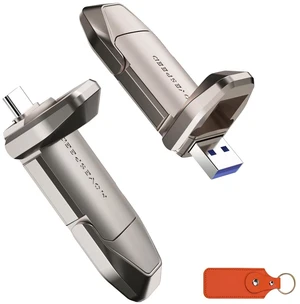 256GB Solid State Flash Drive USB 3.2 550MB/s High Speed, Type C USB Dual Interface Drive Thumb Drive with Leather Case, Compatible with Android/Windows/Mac OS/iOS/Linux 256GB Solid State Flash Drive USB 3.2 550MB/s High Speed, Type C USB Dual Interface Drive Thumb Drive with Leather Case, Compatible with Android/Windows/Mac OS/iOS/Linux