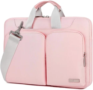 Lacdo 360 Protective Laptop Shoulder Bag for 15 inch MacBook Air M5/A3448 (2026), M4 A3241 2025, M3 A3114, M2 A2941 2024-2023, 15 inch MacBook Pro A1990 A1707, Dell XPS 15 Computer Case Bag, Pink Lacdo 360 Protective Laptop Shoulder Bag for 15 inch MacBook Air M5/A3448 (2026), M4 A3241 2025, M3 A3114, M2 A2941 2024-2023, 15 inch MacBook Pro A1990 A1707, Dell XPS 15 Computer Case Bag, Pink