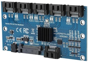 Kafuty-1 SATA3.0 1 to 5 Adapter Converter Motherboard, Hard Disk Riser Card, Multiplier SATA3.0 Expansion Card, with USB DC Power Cable, 6-Port 6.0Gbps SATA III Interface, for Win7 Win8 Win XP, etc Kafuty-1 SATA3.0 1 to 5 Adapter Converter Motherboard, Hard Disk Riser Card, Multiplier SATA3.0 Expansion Card, with USB DC Power Cable, 6-Port 6.0Gbps SATA III Interface, for Win7 Win8 Win XP, etc