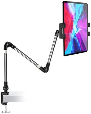 woleyi Adjustable Tablet Mount Holder, Aluminum 35" Desk/Bed Clamp Tablet Stand with Foldable 360 Swivel Arm, for iPad Pro Air Mini, Galaxy Tabs, Z Fold, iPhone, Switch, Fire HD, 4.7-13" Devices woleyi Adjustable Tablet Mount Holder, Aluminum 35" Desk/Bed Clamp Tablet Stand with Foldable 360 Swivel Arm, for iPad Pro Air Mini, Galaxy Tabs, Z Fold, iPhone, Switch, Fire HD, 4.7-13" Devices