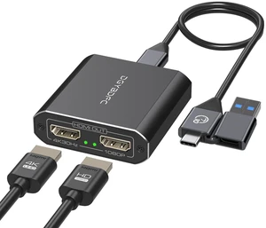 USB A/C to Dual HDMI Adapter Extended Display for Dual Monitor, USB A & USB C to Dual HDMI Splitter Display 3 Separate Screens for Windows, MacOS (Drivers Install Need, Output1 4K30Hz Output2 1080p) USB A/C to Dual HDMI Adapter Extended Display for Dual Monitor, USB A & USB C to Dual HDMI Splitter Display 3 Separate Screens for Windows, MacOS (Drivers Install Need, Output1 4K30Hz Output2 1080p)