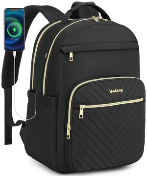 VANKANY Laptop Backpack Women, Aesthetic Highschool Backpack for Girls Cute Black Backpack for College Students Nursing Commuter Work Travel VANKANY Laptop Backpack Women, Aesthetic Highschool Backpack for Girls Cute Black Backpack for College Students Nursing Commuter Work Travel