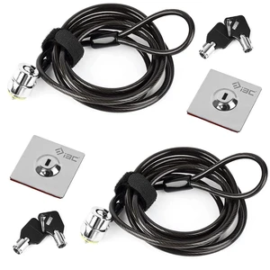 I3C Laptop Cable Lock Hardware Security Cable Lock Anti Theft, Anchor Plate & 2 Keys Compatible with Notebooks Smart Phone Tablet Electronic Products (2 Pack) I3C Laptop Cable Lock Hardware Security Cable Lock Anti Theft, Anchor Plate & 2 Keys Compatible with Notebooks Smart Phone Tablet Electronic Products (2 Pack)