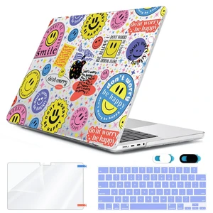 HOHAIYOO for MacBook Pro 14 inch Case M5 Pro/Max M4 M3 M2 M1 2021-2026 Release A3426 A3427 A3434 A3112 A3185 A3401 A2918 A2992 A2779 A2442, Hard Shell+Keyboard Cover+Screen Film+Webcam Cover, Smile HOHAIYOO for MacBook Pro 14 inch Case M5 Pro/Max M4 M3 M2 M1 2021-2026 Release A3426 A3427 A3434 A3112 A3185 A3401 A2918 A2992 A2779 A2442, Hard Shell+Keyboard Cover+Screen Film+Webcam Cover, Smile