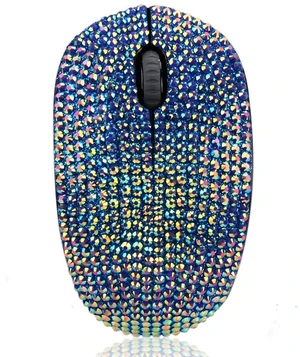 Bling Dazzling 2.4GHz Wireless Silent Mouse Covered with Rhinestone Crystal, Crystallized Mouse with USB Receiver, Compatible with Notebook, PC, Laptop, Computer, MacBook,Great Gift (Blue) Bling Dazzling 2.4GHz Wireless Silent Mouse Covered with Rhinestone Crystal, Crystallized Mouse with USB Receiver, Compatible with Notebook, PC, Laptop, Computer, MacBook,Great Gift (Blue)
