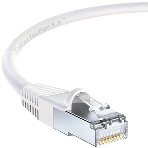InstallerParts (10 Pack Ethernet Cable CAT6 Cable Shielded (SSTP/SFTP) Booted 1 FT - White - Professional Series - 10Gigabit/Sec Network/High Speed Internet Cable, 550MHZ InstallerParts (10 Pack Ethernet Cable CAT6 Cable Shielded (SSTP/SFTP) Booted 1 FT - White - Professional Series - 10Gigabit/Sec Network/High Speed Internet Cable, 550MHZ