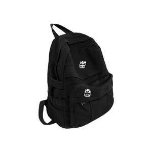 IAUGO Canvas Backpack for Women Cute Backpack for Women Vintage Laptop Aesthetic Knapsack-Black IAUGO Canvas Backpack for Women Cute Backpack for Women Vintage Laptop Aesthetic Knapsack-Black