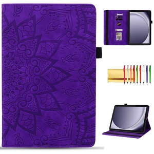 Folio Case for Samsung Galaxy Tab A9+ 11" 2023 SM-X210/X216/X218, Techcircle Mandala Embossed PU Leather Stand Soft TPU Back Cover Slim Elastic Band Protective Case w/Card Slots+Pen Holder, Purp Folio Case for Samsung Galaxy Tab A9+ 11" 2023 SM-X210/X216/X218, Techcircle Mandala Embossed PU Leather Stand Soft TPU Back Cover Slim Elastic Band Protective Case w/Card Slots+Pen Holder, Purp