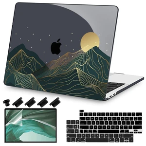 Teryeefi MacBook Pro 13 Inch Case, Hard Shell, Keyboard Cover, Screen Protector, A2338 A2251 A2289 A2159 A1989 A1706, Landscape Teryeefi MacBook Pro 13 Inch Case, Hard Shell, Keyboard Cover, Screen Protector, A2338 A2251 A2289 A2159 A1989 A1706, Landscape