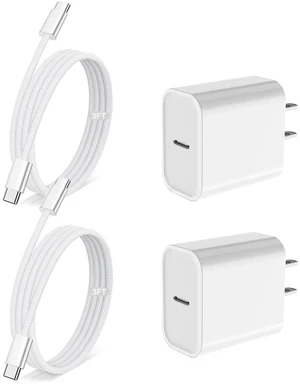 Fast Charging for iPhone 17 Pro Max Charger,2Pack 20W USB C Wall Charger Plug Block with Type C Charging Woven Cable for iPhone 17/17 Pro/Air/16 Pro Max/16 Pro/16 Plus/16E/15 Pro Max/iPad Pro/Air/Mini Fast Charging for iPhone 17 Pro Max Charger,2Pack 20W USB C Wall Charger Plug Block with Type C Charging Woven Cable for iPhone 17/17 Pro/Air/16 Pro Max/16 Pro/16 Plus/16E/15 Pro Max/iPad Pro/Air/Mini