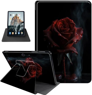 for Microsoft Surface Pro 7/Pro 6/Pro 5/Pro 4 Case with Soft TPU Buffer, PU Leather Cover, 360 Swivel Stand, Auto Wake/Sleep, Shockproof Cool for Surface Pro Case, Roses in The Rain for Microsoft Surface Pro 7/Pro 6/Pro 5/Pro 4 Case with Soft TPU Buffer, PU Leather Cover, 360 Swivel Stand, Auto Wake/Sleep, Shockproof Cool for Surface Pro Case, Roses in The Rain