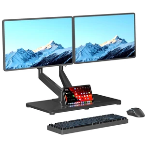Pholiten Adjustable Dual Monitor Arms with Base for 17-32" Screens Pholiten Adjustable Dual Monitor Arms with Base for 17-32" Screens