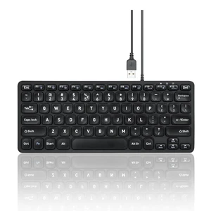 Perixx PERIBOARD-432 Wired Mini USB Keyboard - X Type Scissor Keys - Big Print Keys - US English, Black Perixx PERIBOARD-432 Wired Mini USB Keyboard - X Type Scissor Keys - Big Print Keys - US English, Black