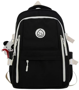 Preppy Backpack with Cute Pendant Women Smile Face Laptop Backpack Kawaii Lightweight Aesthetic College Backpack (Black,One Size) Preppy Backpack with Cute Pendant Women Smile Face Laptop Backpack Kawaii Lightweight Aesthetic College Backpack (Black,One Size)