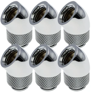 Dracaena.io 6-Pack G1/4 45 Rotary Fitting, M-F, PC Water Cooling, Silver Dracaena.io 6-Pack G1/4 45 Rotary Fitting, M-F, PC Water Cooling, Silver