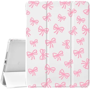 JOYLAND Girly Bow Pad Case for iPad 5th/6th Generation - White with Pencil Holder, Auto Wake/Sleep, Anti-Scratch Shockproof Premium Folio Stand for iPad 9.7 Inch JOYLAND Girly Bow Pad Case for iPad 5th/6th Generation - White with Pencil Holder, Auto Wake/Sleep, Anti-Scratch Shockproof Premium Folio Stand for iPad 9.7 Inch