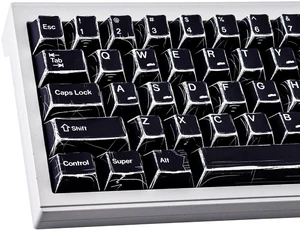 Heykit PBT Keycaps - Japanese Manga Theme Keycaps for 60%, 65%, 75%, 100% Keyboard, 131 Keys Dye-Sub Custom Cherry Profile Keycap, Minimalist Style Key Caps for Cherry MX Mechanical Keyboard, Black Heykit PBT Keycaps - Japanese Manga Theme Keycaps for 60%, 65%, 75%, 100% Keyboard, 131 Keys Dye-Sub Custom Cherry Profile Keycap, Minimalist Style Key Caps for Cherry MX Mechanical Keyboard, Black
