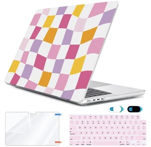 HOHAIYOO Compatible with 2026 2025 2024-2022 MacBook Air 13 inch Case M5 A3449 M4 A3240 M3 A3113 M2 A2681, Hard Shell&Keyboard Cover&Screen Film&Webcam Cover for New M5 MacBook Air 13.6 inch, Lattice HOHAIYOO Compatible with 2026 2025 2024-2022 MacBook Air 13 inch Case M5 A3449 M4 A3240 M3 A3113 M2 A2681, Hard Shell&Keyboard Cover&Screen Film&Webcam Cover for New M5 MacBook Air 13.6 inch, Lattice