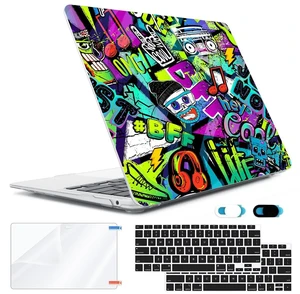 HOHAIYOO Compatible with MacBook Air 13 inch Case 2022 2021 2020-2018 Release M1 A2337 A2179 A1932 with Touch ID, Hard Print Case + Keyboard Cover + Webcam Cover + Screen Protector, Cool Graffiti HOHAIYOO Compatible with MacBook Air 13 inch Case 2022 2021 2020-2018 Release M1 A2337 A2179 A1932 with Touch ID, Hard Print Case + Keyboard Cover + Webcam Cover + Screen Protector, Cool Graffiti