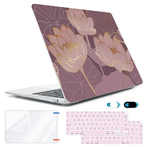 HOHAIYOO for MacBook Air 13 inch Case 2021 2020 2019 2018 A2337 M1 A2179 A1932, Plastic Hard Shell Case&Keyboard Cover&Screen Protector&Webcam Cover Compatible with MacBook Air 13" Retina, Lotus HOHAIYOO for MacBook Air 13 inch Case 2021 2020 2019 2018 A2337 M1 A2179 A1932, Plastic Hard Shell Case&Keyboard Cover&Screen Protector&Webcam Cover Compatible with MacBook Air 13" Retina, Lotus