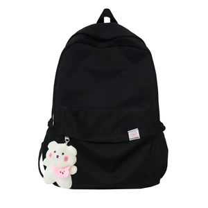 Eagerrich Aesthetic Cute School Backpack for Teens Girls Laptop Bag, Black Eagerrich Aesthetic Cute School Backpack for Teens Girls Laptop Bag, Black