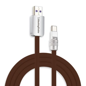 chubbycable USB A to C 120W Silicone Fast Charging Cable, Chocolate, 9.8FT chubbycable USB A to C 120W Silicone Fast Charging Cable, Chocolate, 9.8FT