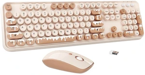 Wireless Keyboard and Mouse Combo, 2.4GHz Colorful Cute Round Keycaps Keyboard for Office Computer PC Desktops Laptop (104 Keys Ice Cream) Wireless Keyboard and Mouse Combo, 2.4GHz Colorful Cute Round Keycaps Keyboard for Office Computer PC Desktops Laptop (104 Keys Ice Cream)