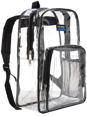 K-Cliffs Clear Backpack Classic See Through Bookbag Basic Transparent Daypack Simple for Security Checkpoint Black V2 K-Cliffs Clear Backpack Classic See Through Bookbag Basic Transparent Daypack Simple for Security Checkpoint Black V2