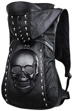 nice--buy Skull Punk Art Fashion Backpack Hooded Rivet Studded Biker Purse Gothic 3D Skull PU Leather Bookbag Python Daypack Shoulder Bag Laptop Bag nice--buy Skull Punk Art Fashion Backpack Hooded Rivet Studded Biker Purse Gothic 3D Skull PU Leather Bookbag Python Daypack Shoulder Bag Laptop Bag