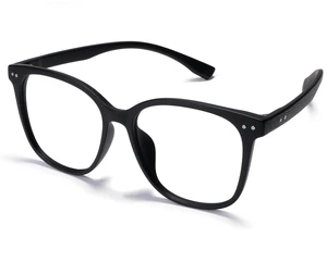 ZanyLen Blue Light Blocking Glasses Oversized Women/Men Computer Gaming Glasses Square Lightweight TR90 Full Vintage Black Frame Anti Glare/UV400 Clear Lens ZanyLen Blue Light Blocking Glasses Oversized Women/Men Computer Gaming Glasses Square Lightweight TR90 Full Vintage Black Frame Anti Glare/UV400 Clear Lens
