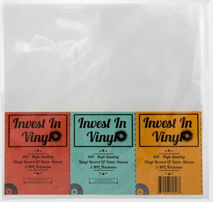 Invest In Vinyl 100 Clear Plastic Protective LP Outer Sleeves 3 Mil. Vinyl Record Sleeves Album Covers 12.75" x 12.5" Provide Your LP Collection with The Proper Protection Invest In Vinyl 100 Clear Plastic Protective LP Outer Sleeves 3 Mil. Vinyl Record Sleeves Album Covers 12.75" x 12.5" Provide Your LP Collection with The Proper Protection